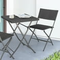 thumbnail image 6 of Nuu Garden 3 Pieces Folding Patio Bistro Dining Furniture Set,Small Patio Bistro Set,Folding Table and Chair Sets for Balcony, Porch, Backyard, Black, 6 of 10