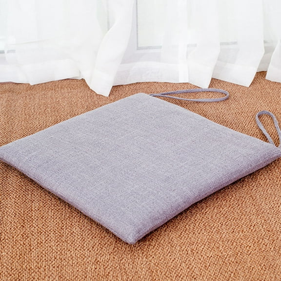 Chair Cushions Outdoor,Outdoor Floor Cushions,AZXY 16x16in Seat Cushions for Kitchen Chairs,Cotton and Linen Chair Pad for Dining Room Patio Office Indoor,Gray