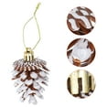 thumbnail image 4 of PTOOTP Set of 6 Easy-to- Light Brown Plastic Christmas Tree Ornaments with Unique Design for Holiday Decor, 4 of 8