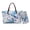 Blue and Purple-Watercolor Sea Turtle, variant on Dolphin Hibiscus Printed Tote Bag with Matching Wallet for Women Pu Leather Handbag and Wallet Set Lightweight Top Handle Handbags with Wristlet Wallet for Travel, Blue