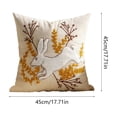 thumbnail image 3 of Deeceymbur 18x18 Inch Easter Pillowcase Embroidered Rabbits Design Soft Polyester Decorative Cover for Sofa Living Room Holiday Decor, 3 of 6