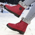 thumbnail image 3 of Dakaela Boots for Women 2025 Lace up Winter Snow Ankle Booties Fleece Lined Hiking Combat Work Boots, 3 of 7