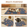 thumbnail image 6 of 18"×30" Dog Food Mat-Absorbent Dog Mat for Food and Water, No Stains Quick Dry Cat Dog Food Bowl Mat Non Skid Dog Feeding Mat with Footprints for Messy Drinkers Orange, 6 of 8