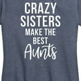 thumbnail image 3 of Instant Message - Crazy Sisters Make The Best - Women's Short Sleeve Graphic T-Shirt, 3 of 6