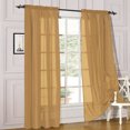 thumbnail image 2 of Window Sheer Curtains 2 Panels Voile Light Filtering Sheer Curtain Panel Drapes Treatment for Bedroom Living Room Children Room Kitchen Yard, 2 of 5
