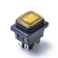 thumbnail image 3 of Rocker Toggle Switch On-Off-On 6 12V DC Car Boat Automobiles Waterproof LED Latching Switches (Yellow Light), 3 of 8