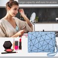 thumbnail image 5 of Bolsa de maquillaje de estilo Simple, bolsa de maquillaje con timbre de PU, bolsa de artículos de tocador de mano, bolsa de almacenamiento portátil para Fitness, 5 of 5