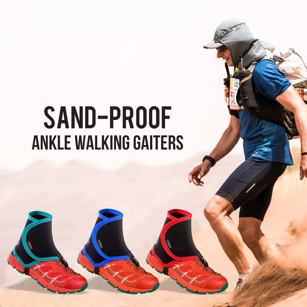 Honeytecs Outdoor Shoes Cover Ankle Gaiter Sand Protective Gaiter Low Trail Gaiter Men Women Running Walking Marathon Gaiters
