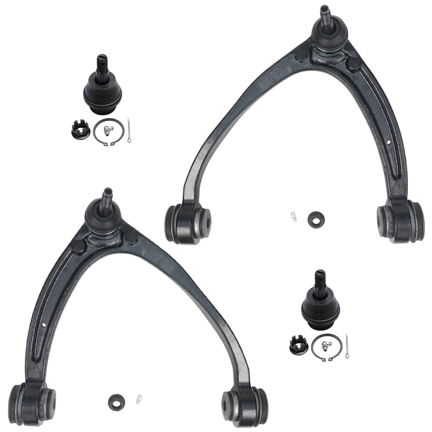 Detroit Axle - 14pc Suspension Kit for 6 Lug 4WD 2007 2008-2013 Silverado Suburban Sierra Yukon XL 1500, 2 CV Axles, 2 Upper Control Arms, 2 Lower Ball Joints, 4 Tie Rods, 2 Sway Bar Links, 2 Boots