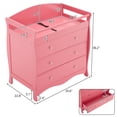 thumbnail image 5 of Zimtown Wood Changing Table with Drawers,Baby Dresser, Infant Diaper Station Nursery Organizer, Pink, 5 of 12