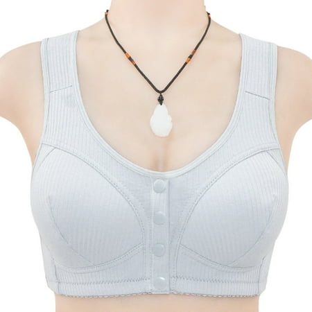 

Plus Size Lingerie For Women Fashion Womens Adjustable Sports Front Closure Extra-Elastic Breathable Lace Trim Bra