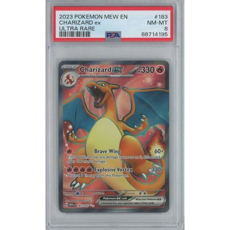 Pokemon Scarlet & Violet 151 Full Art Charizard ex #183 (PSA Near Mint / Mint 8)