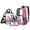 Pink and Blue - Axolotl, variant on DISNIMO Clear Backpack, Axolotl Music Note Print 17 Inch Heavy Duty Clear Backpacks for School, Large PVC Transparent Bookbag with Lunch Box and Pencil, Back to School Gift