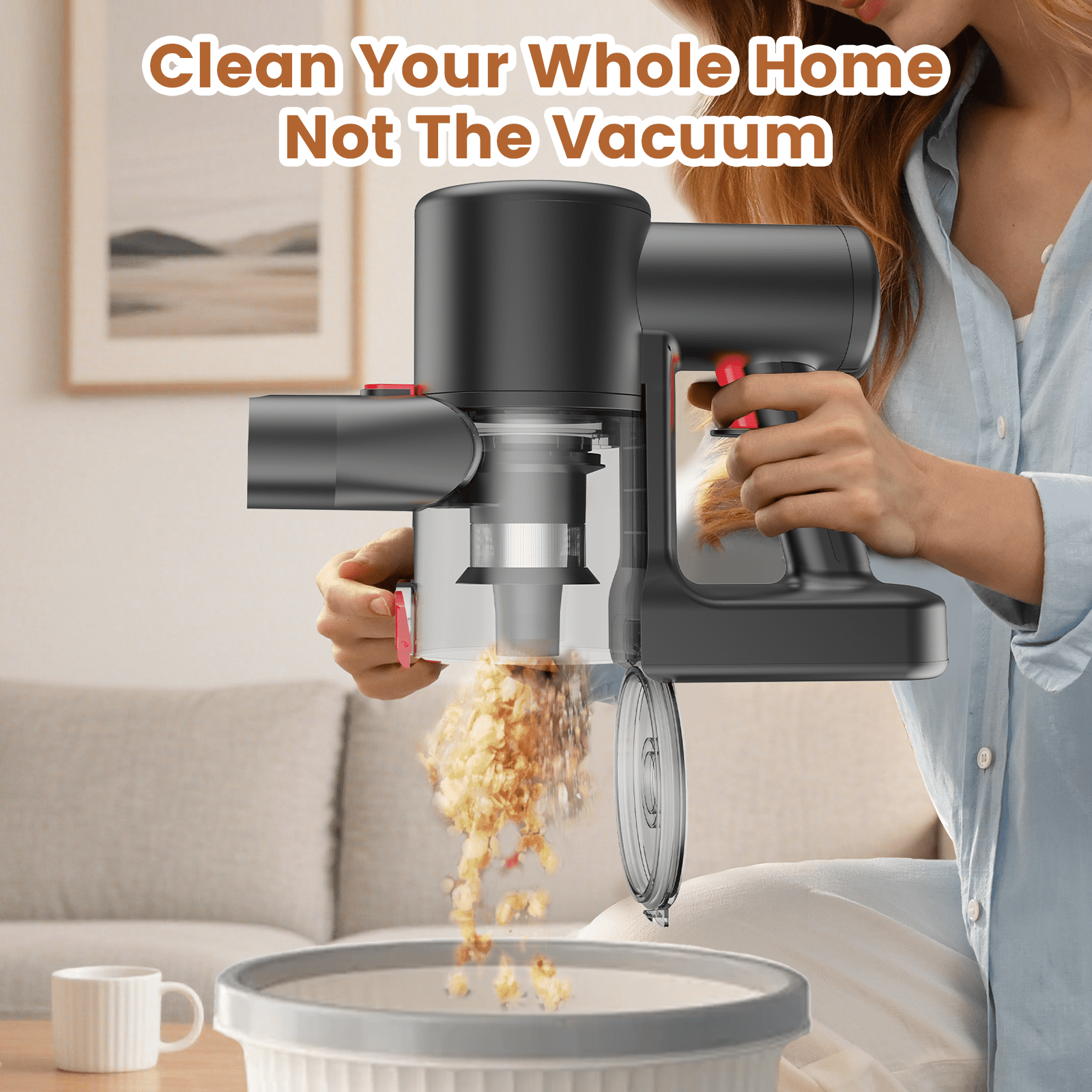 Verstlife スティッククリーナー 本体 VersLife, Cordless Vacuum Cleaner, 6-in-1, with Green LED Light