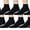6 Pack Black Ankle, variant on Yacht & Smith King Size Cotton Diabetic Crew & Ankle Socks, Big & Tall Mens Diabetes Sock, Bulk Value Pack