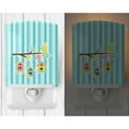 thumbnail image 2 of Birdhouses on Blue Stripes Ceramic Night Light, 2 of 2