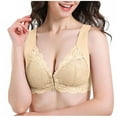 thumbnail image 4 of LoyisViDion Women Lace Patchwork Bra Wire Free Underwear One-Piece Bra Everyday Underwear Yellow XL, 4 of 4