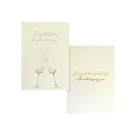 UPC: 0090696646354 | Better Office Products Wedding Congratulations Card with Metallic Gold & Silver Foil  Gold Shimmer Envelope  Classic 5 x 7 Inch Size  Heavy Textured Cardstock