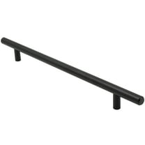 Bar Cabinet Pull, 224 Millimeters, 304mm Overall Length, Matte Black by Stone Harbor Hardware
