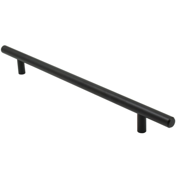 Bar Cabinet Pull, 224 Millimeters, 304mm Overall Length, Matte Black by Stone Harbor Hardware