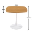 thumbnail image 7 of Miniyam 31.5" Modern Square Dining Table with MDF Top and Metal Base, Space-Saving Design for Small Spaces, Oak, 7 of 7
