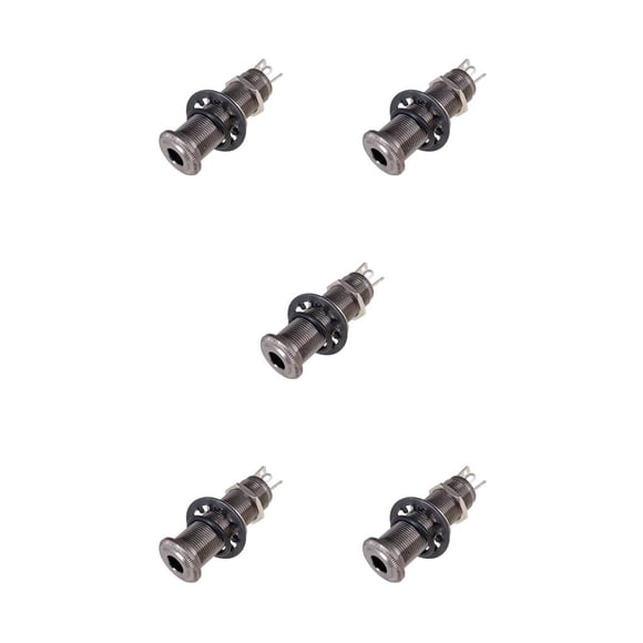 Wosthever Salida estéreo profesional salida roscada 1/4 pulgadas entrada estilo tubo enchufe enchufe guitarra eléctrica accesorios piezas negro Type2 NO2 Wosthever CBP464261