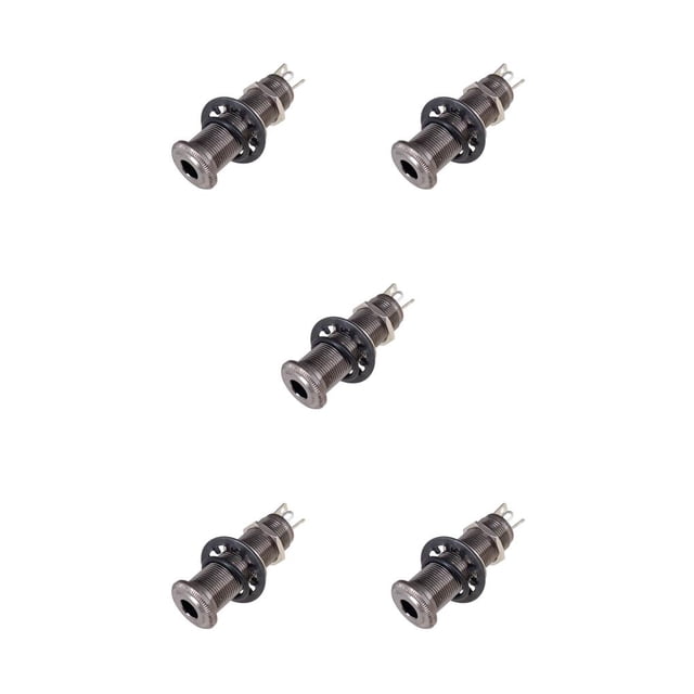 Wosthever Salida estéreo profesional salida roscada 1/4 pulgadas entrada estilo tubo enchufe enchufe guitarra eléctrica accesorios piezas negro Type2 NO2 Wosthever CBP464261