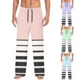 thumbnail image 1 of Styesk Men's Pants Man Fashion Printing Elastic Waist Drawstring Fallow Full Length Pants, 1 of 5