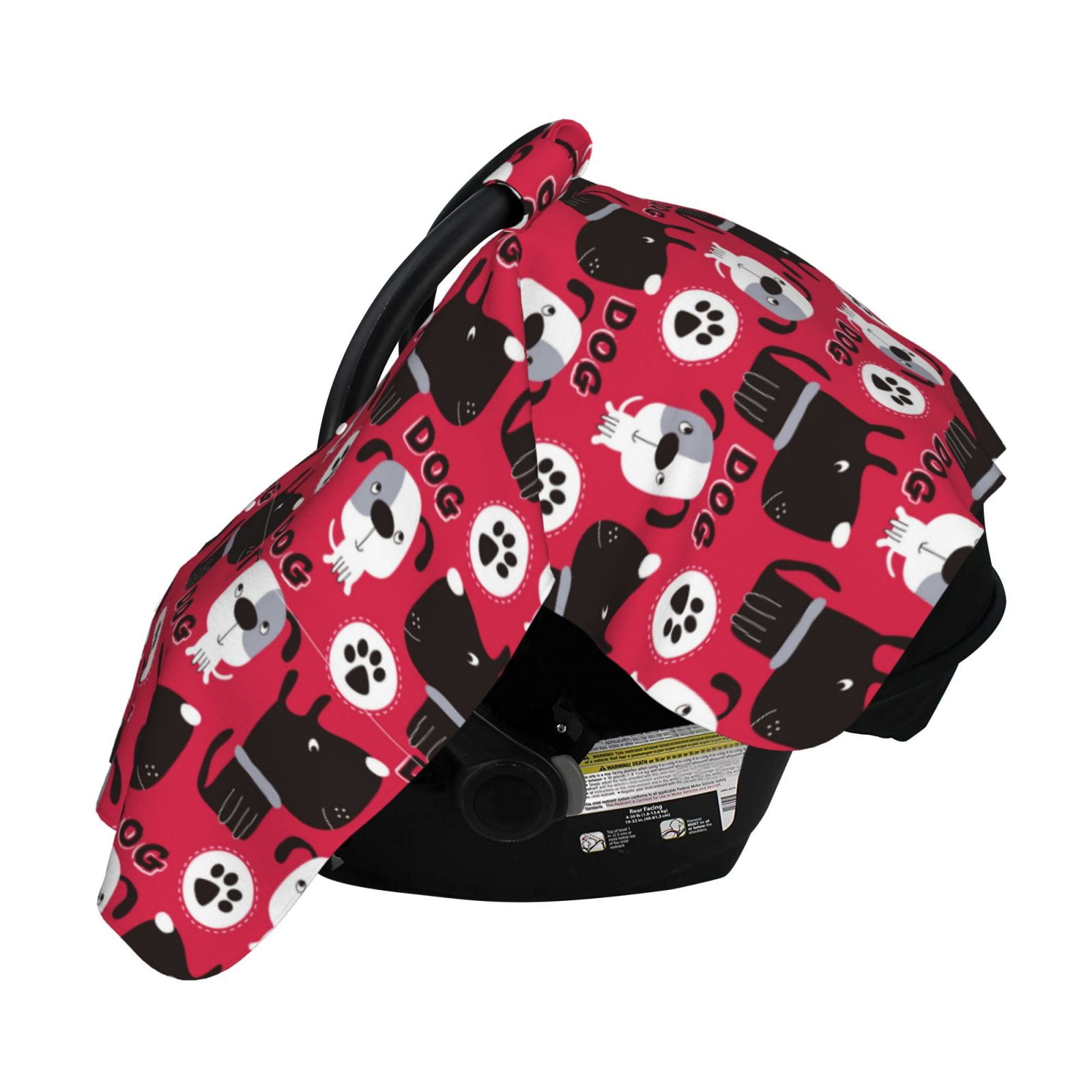 Naloa Cute Dog Baby Car Seat Cover, Breathable Baby Carrier Cover, Multiuse Baby Carrier Cover & Nursing Breastfeeding Cover