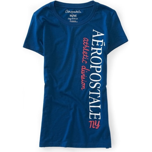 Aeropostale - Camiseta gráfica para mujer, color pop, azul, extra pequeña Aeropostale Camiseta gráfica
