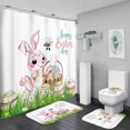 thumbnail image 7 of 4 Pcs Easter Shower Curtain Set, Shower Curtain with Waterproof Non-Slip Rug, Toilet Lid Cover and Bath Mat,Happy Easter Shower Curtain Sets for Bathroom, 7 of 7
