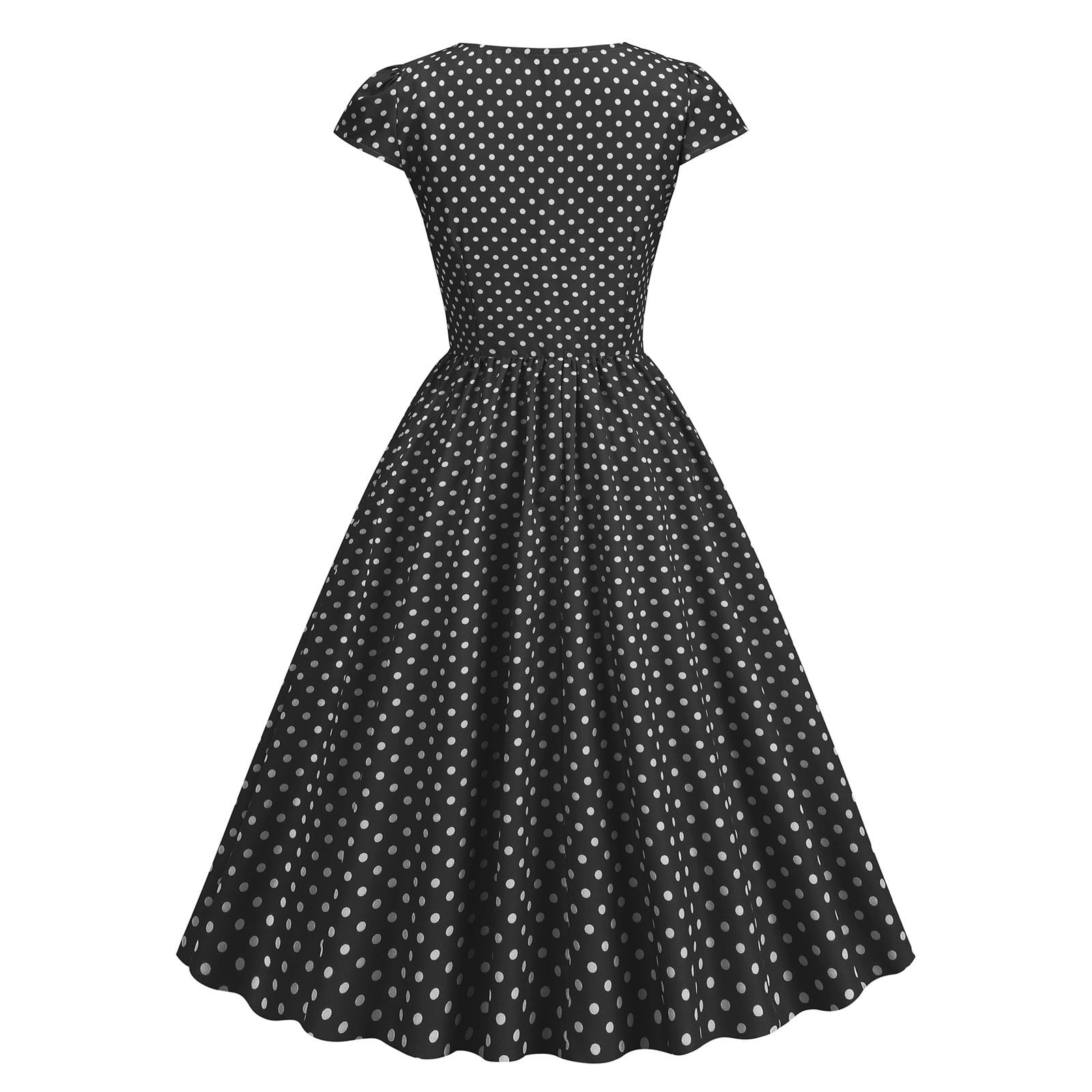 Jostar Women's Short Sleeve Print Dress - Stretchy, Flowy Swing T-Shirt Dress For Casual Wear - View #7