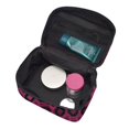 thumbnail image 5 of Handbag Travel Bag Cosmetic Bag 9×6.3×6.7in Multi-Function Bag Large Capacity For Camping Travel Family Travel Darkmagenta Geometric Patterns_2, 5 of 6