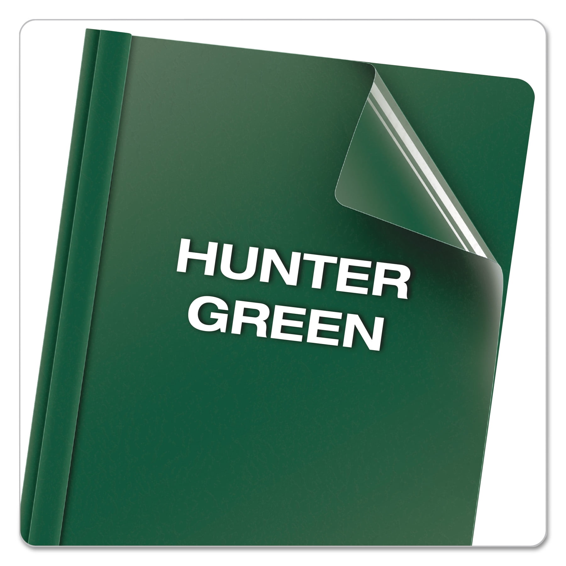 Hunter Green Cardstock Report Covers - Legal 9x15.5 Folders w/ 2x4