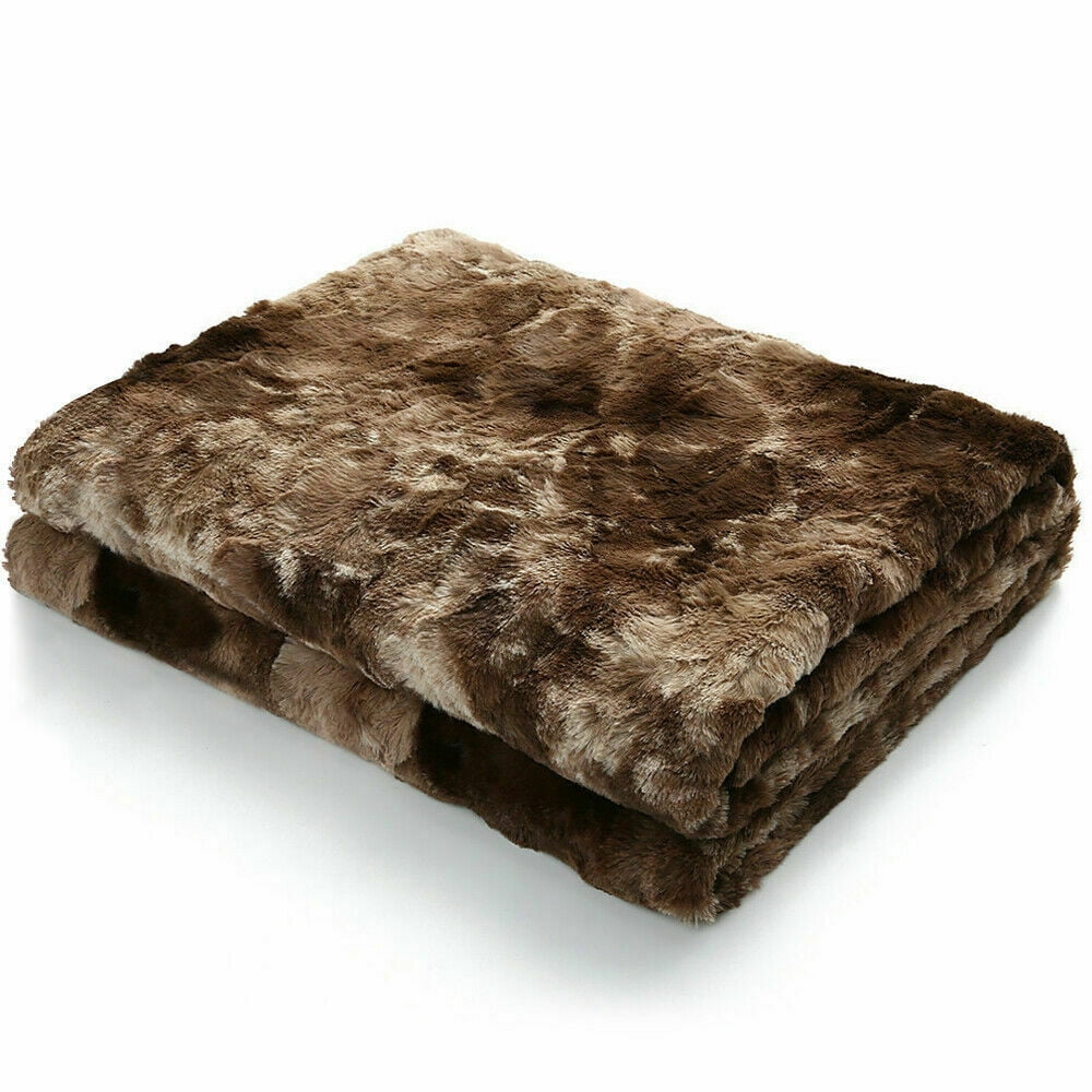 Faux Fur Throw Blanket, Tiedye Fluffy Super Soft Furry Decorative