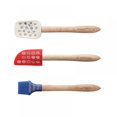 thumbnail image 1 of Greyghost Food Grade Silicone Rubber Spatula Set Kitchen Utensils for Baking, Cooking, and Mixing High Heat Resistant Non Stick Dishwasher Safe BPA-Free Multicolor Set of 3, 1 of 9