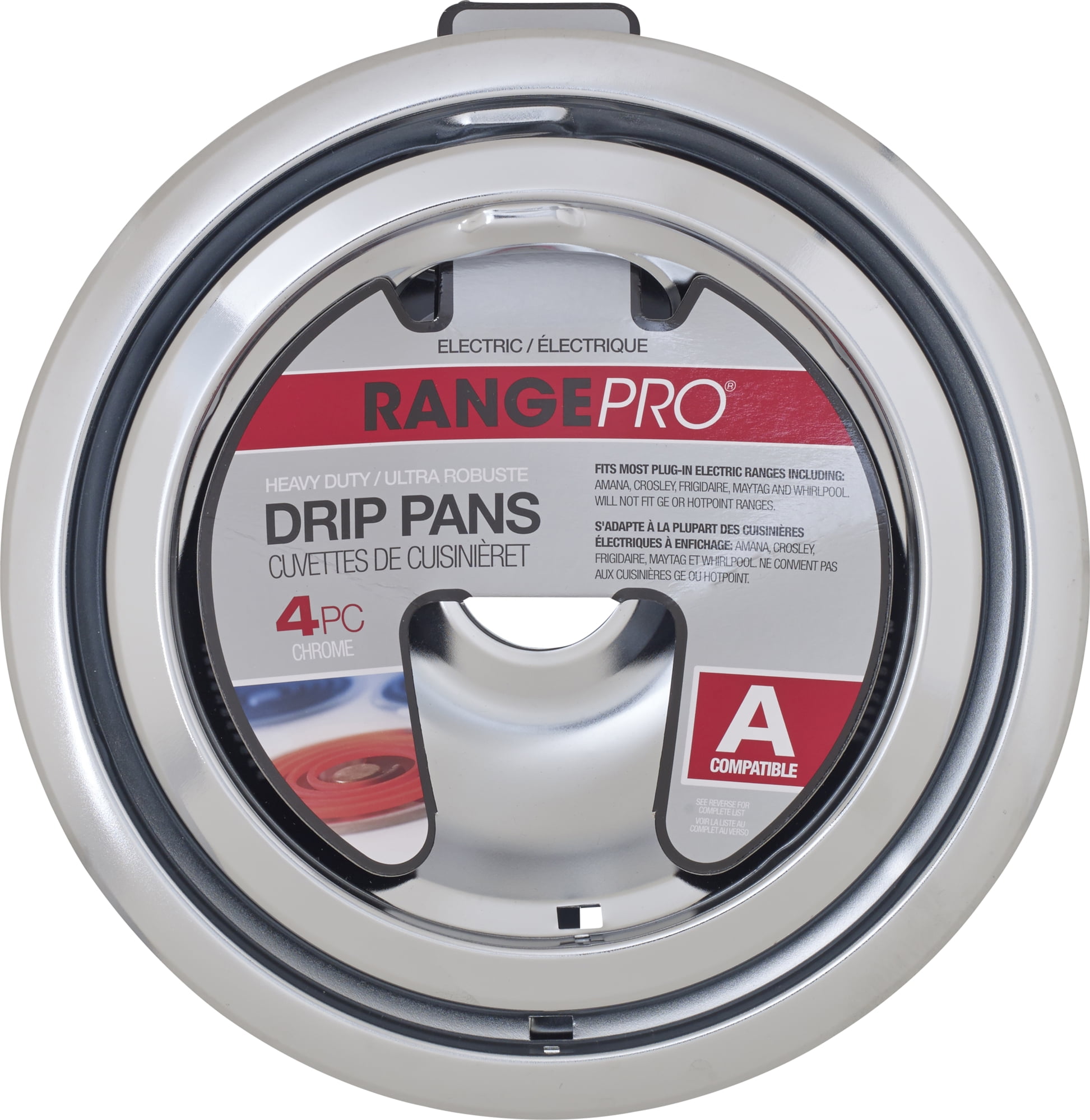 GoodCook Chrome Range Pans, 4 Count