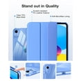 thumbnail image 6 of MoKo Case for iPad (A16) 11th Generation Case 11-inch 2025,iPad 10th Generation Case 2022 with Left Pencil Holder,Slim Cover with Crystal Clear TPU Back Shell, Light Blue Purple, 6 of 10