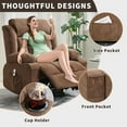 thumbnail image 6 of Danolapsi Recliner Chair for Living Room, Rocking Chairs with Massage and Heat, Nursery Swivel Glider Chair for Adults, Wide Comfy Sofa Couch with Side Pockets and Cup Holder for Bedroom, 6 of 7