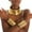 Khaki, variant on Gothic Style Adjustable Coil Choker Necklace and Bracelet Set Leather Statement Jewelry for Women