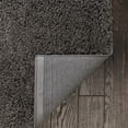 thumbnail image 6 of Unique Loom Everyday Shag Collection Area Rug - Solid (5' Square Dark Gray), 6 of 8