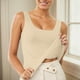 thumbnail image 2 of Camiseta larga sin mangas para mujer: talla grande, escote en V, espalda descubierta, estilo deportivo, camiseta elegante informal para el verano, 2 of 4
