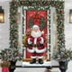 thumbnail image 1 of Christmas Door Cover Santa Claus Print Holiday Party Decoration Polyester Fabric Door Hanging for Home Indoor Outdoor Festive Decor, 1 of 6