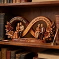 thumbnail image 6 of Romantic “Old Together” Wooden Ornament, Meaningful Keepsake Gift for Couples, Lovers and Partners, Perfect for Anniversary, Wedding and Home Tabletop Decoration, Brown, 6*3in, 6 of 7