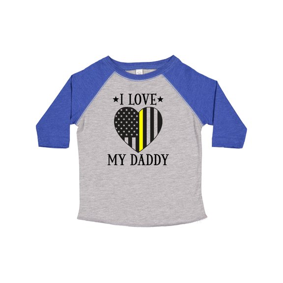 Inktastic Dispatcher Daddy Gold Line Emergency Boys or Girls Toddler T-Shirt