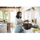 Ayesha Curry 12-Quart Porcelain Enamel Stockpot With Lid - Nonstick, Oven Safe (Brown Sugar)