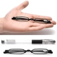 thumbnail image 4 of 3 Pairs Slim Pen Reading Glasses Small Tube Reader Spring Hinged Eyeglasses with Portable Clip Case +2.0, 4 of 6