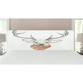 thumbnail image 1 of Antlers Headboard, Illustration of a Deer Wearing Scarf Knitted Neck Wintertime Cold December, Upholstered Decorative Metal Bed Headboard with Memory Foam, King Size, Redwood Grey White, by Ambesonne, 1 of 4