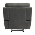 thumbnail image 4 of OakvillePark Columbus Polished Microfiber Upholstered Glider Reclining Chair, Gray, 4 of 7