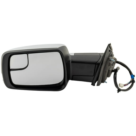 MIRROR Compatible For 2019-2022 Ram 1500 Left Driver Heated Power Glass Folding In-housing Signal Light With memory Chrome